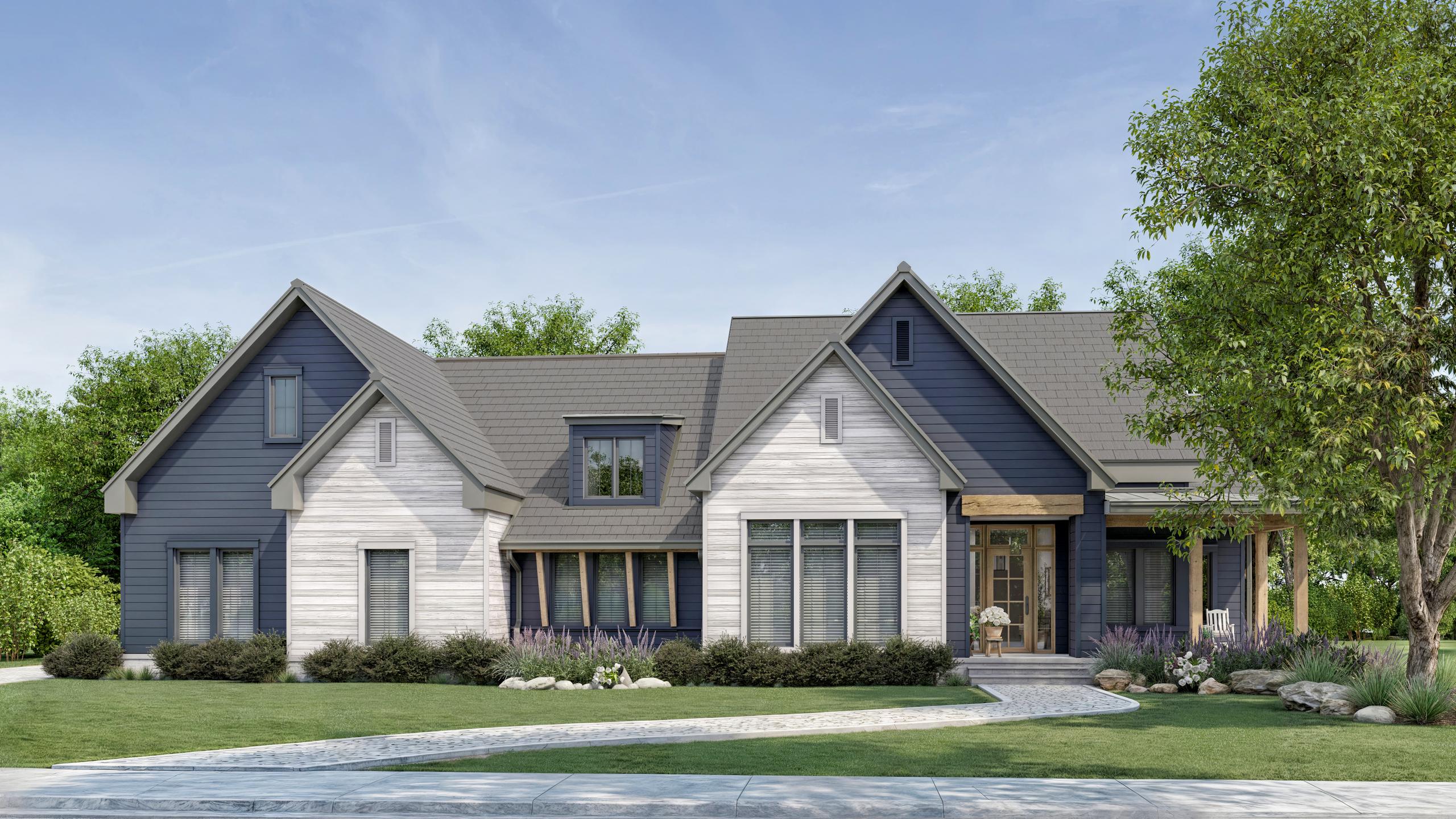 Modern home featuring authentic woodgrain design