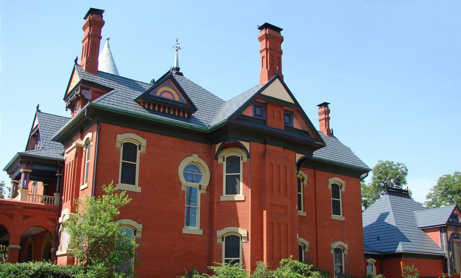 The historical look and charm of these buildings in a small community was preserved with EDCO's steel slate roofing.