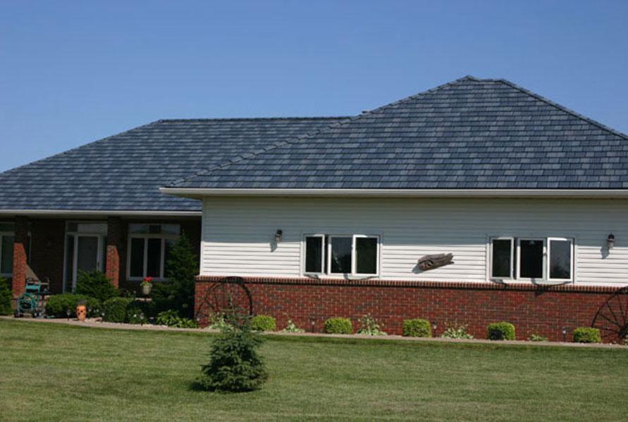 EDCO's award winning steel siding in colonial white finish.