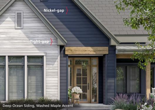 Nickel Gap > Tight Gap > Deep Ocean Siding, Washed Maple Accent