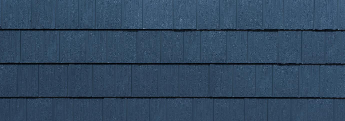 Arrowline shake classic blue steel siding