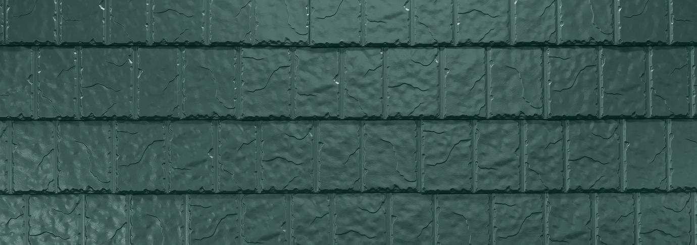 Green slate roofing