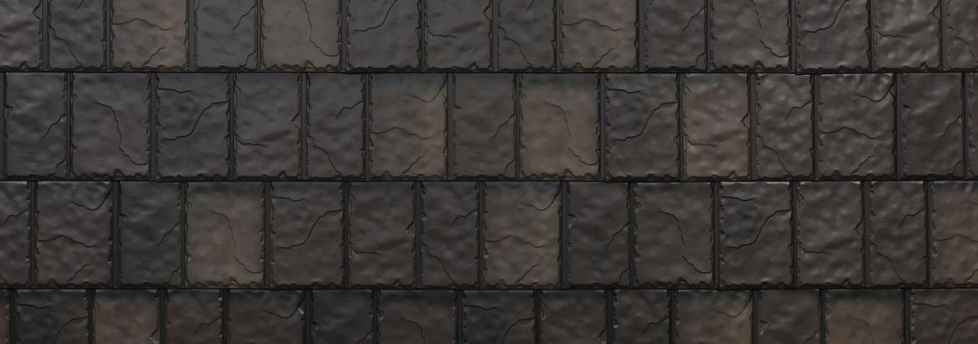 Bronze blend steel slate roofing