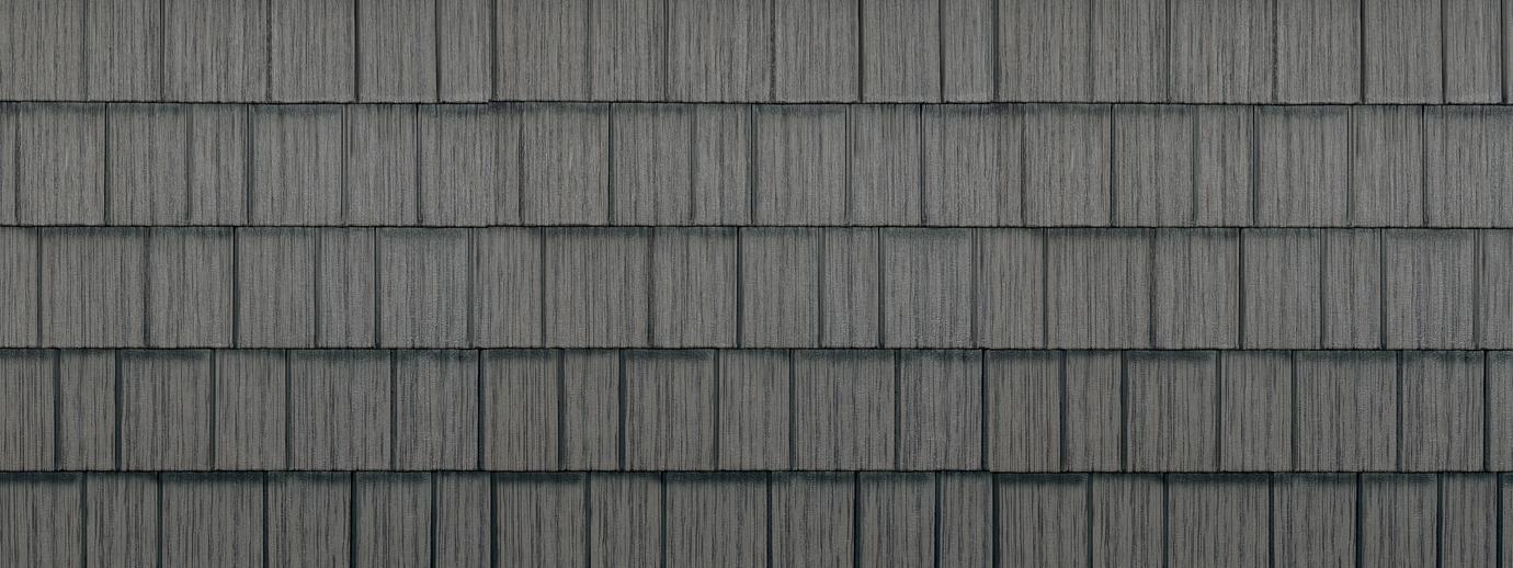 Generations hd charcoal gray/grey shake steel siding