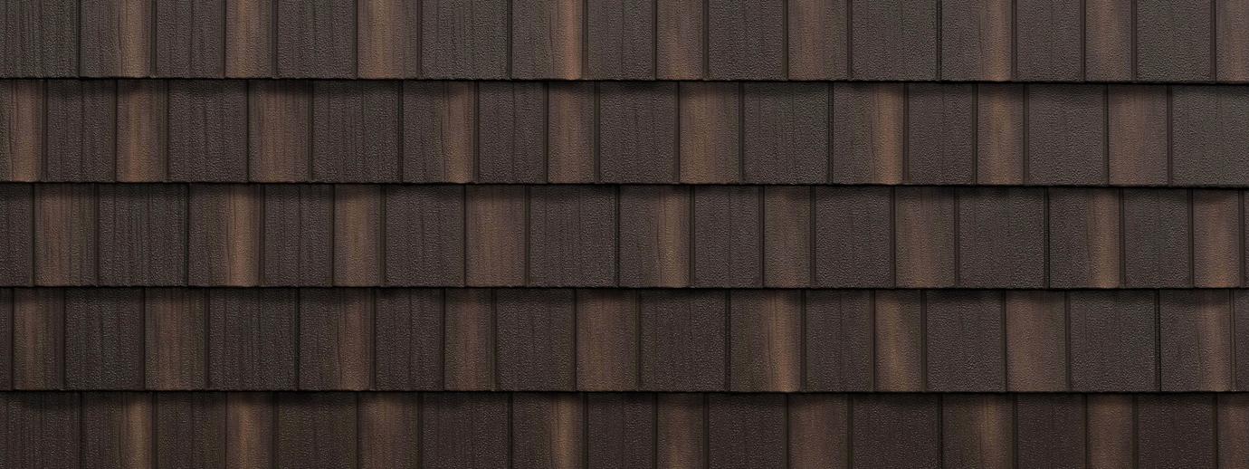 Infiniti enhanced bronze stone coated shake roofing