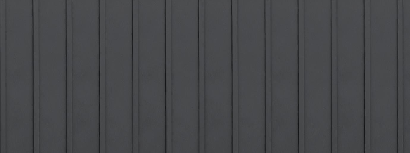 Entex vertical charcoal grey/gray board and batten steel siding