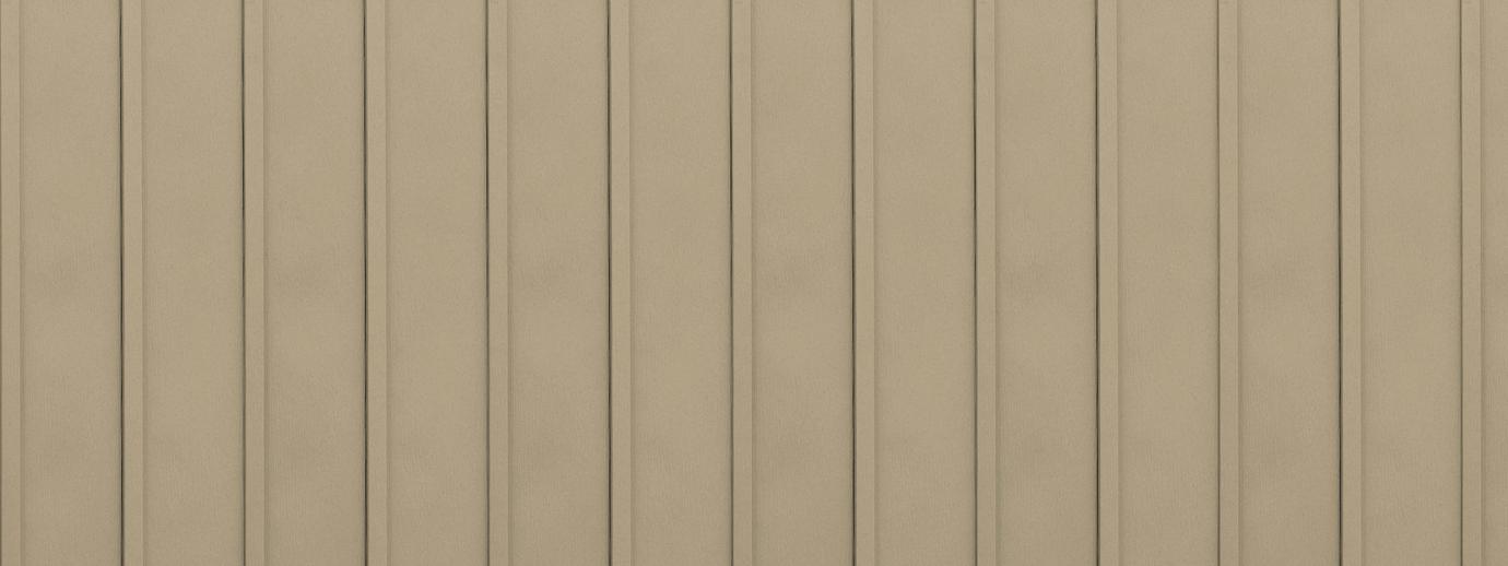 Entex sand beige metal board and batten siding